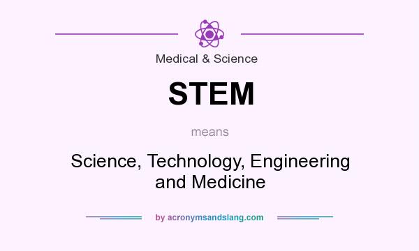 What does STEM mean? It stands for Science, Technology, Engineering and Medicine