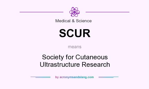 What does SCUR mean? It stands for Society for Cutaneous Ultrastructure Research