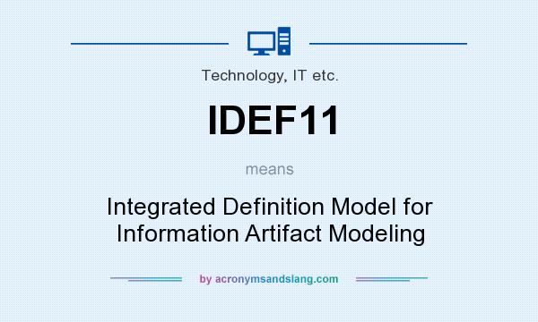 What does IDEF11 mean? It stands for Integrated Definition Model for Information Artifact Modeling