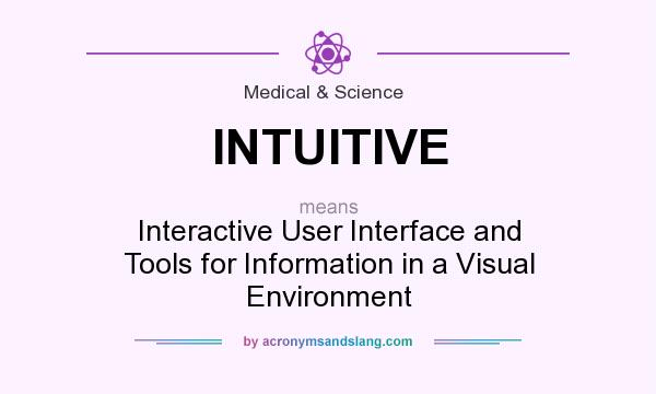What does INTUITIVE mean? It stands for Interactive User Interface and Tools for Information in a Visual Environment