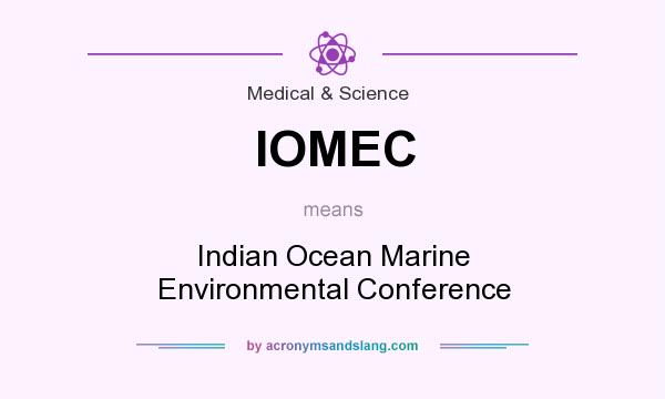 What does IOMEC mean? It stands for Indian Ocean Marine Environmental Conference