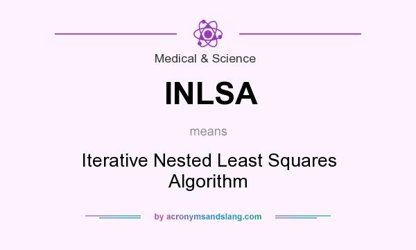 What does INLSA mean? It stands for Iterative Nested Least Squares Algorithm