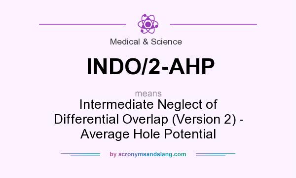 What does INDO/2-AHP mean? It stands for Intermediate Neglect of Differential Overlap (Version 2) - Average Hole Potential