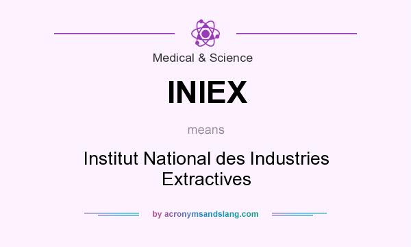 What does INIEX mean? It stands for Institut National des Industries Extractives