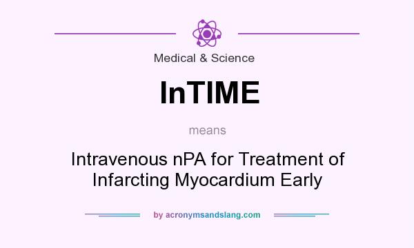 What does InTIME mean? It stands for Intravenous nPA for Treatment of Infarcting Myocardium Early