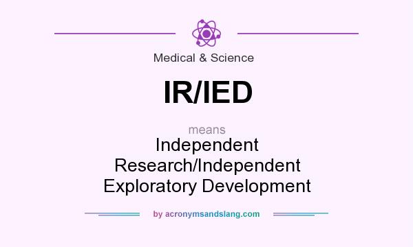 What does IR/IED mean? It stands for Independent Research/Independent Exploratory Development