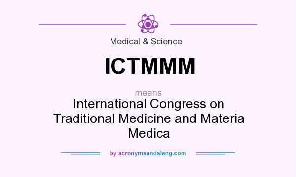 What does ICTMMM mean? It stands for International Congress on Traditional Medicine and Materia Medica