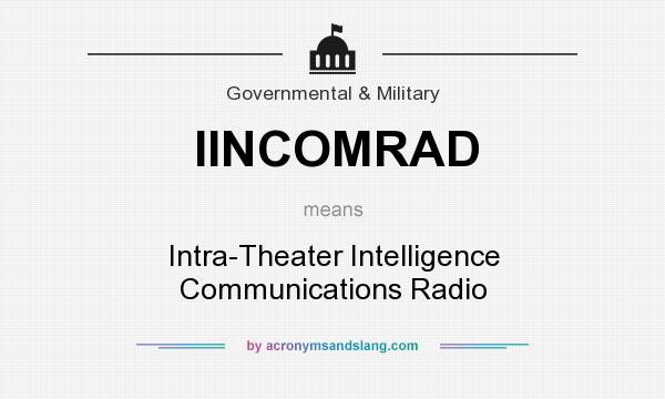 What does IINCOMRAD mean? It stands for Intra-Theater Intelligence Communications Radio
