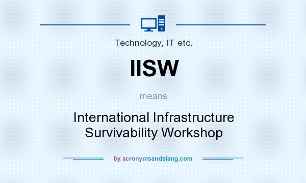 What does IISW mean? It stands for International Infrastructure Survivability Workshop