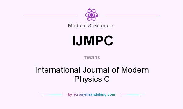 What does IJMPC mean? It stands for International Journal of Modern Physics C