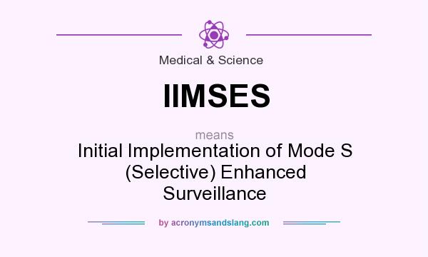 What does IIMSES mean? It stands for Initial Implementation of Mode S (Selective) Enhanced Surveillance