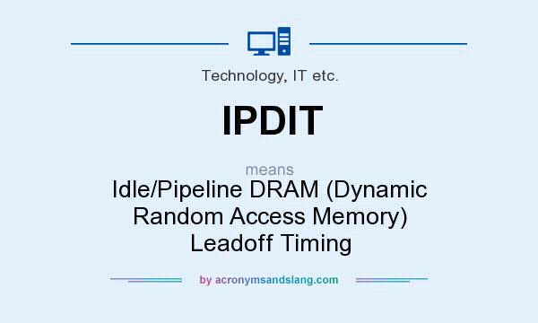 What does IPDlT mean? It stands for Idle/Pipeline DRAM (Dynamic Random Access Memory) Leadoff Timing