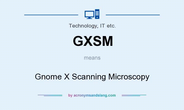 What does GXSM mean? It stands for Gnome X Scanning Microscopy