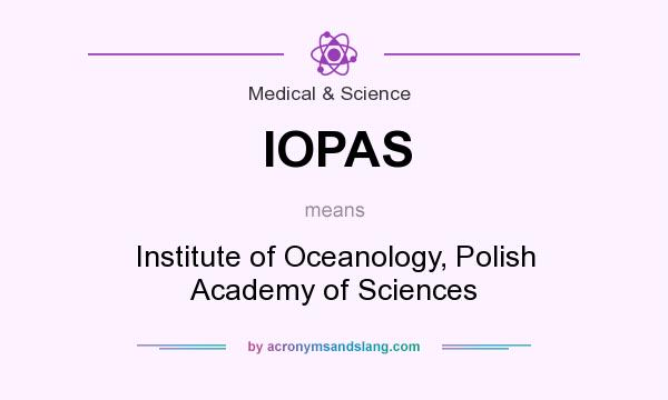 What does IOPAS mean? It stands for Institute of Oceanology, Polish Academy of Sciences