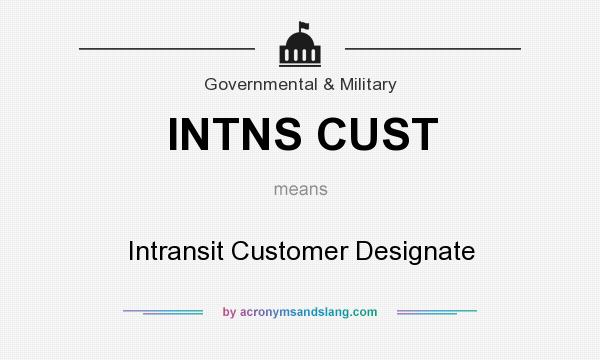 What does INTNS CUST mean? It stands for Intransit Customer Designate
