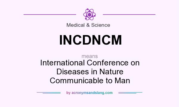 What does INCDNCM mean? It stands for International Conference on Diseases in Nature Communicable to Man