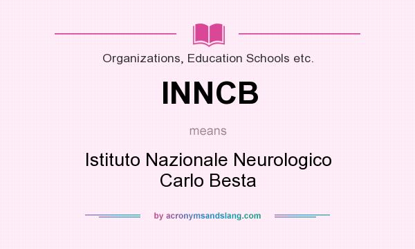 What does INNCB mean? It stands for Istituto Nazionale Neurologico Carlo Besta
