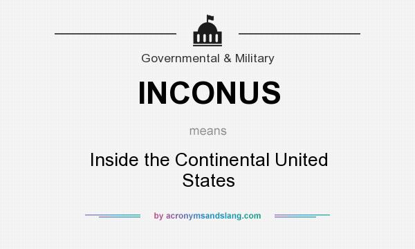 What does INCONUS mean? It stands for Inside the Continental United States