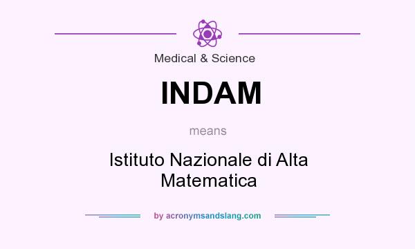 What does INDAM mean? It stands for Istituto Nazionale di Alta Matematica