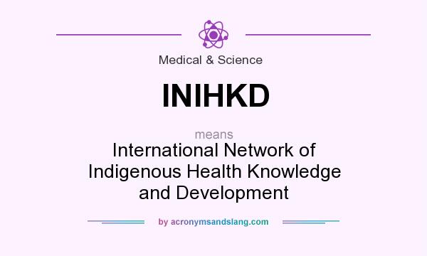 What does INIHKD mean? It stands for International Network of Indigenous Health Knowledge and Development