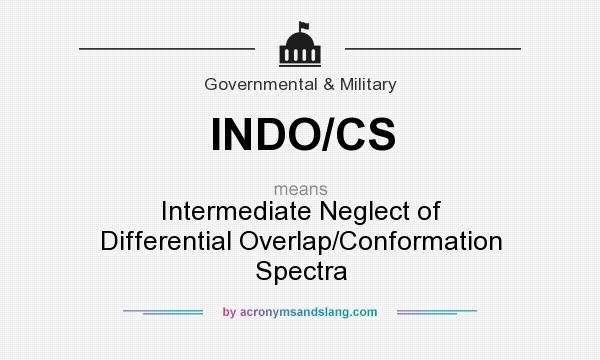 What does INDO/CS mean? It stands for Intermediate Neglect of Differential Overlap/Conformation Spectra
