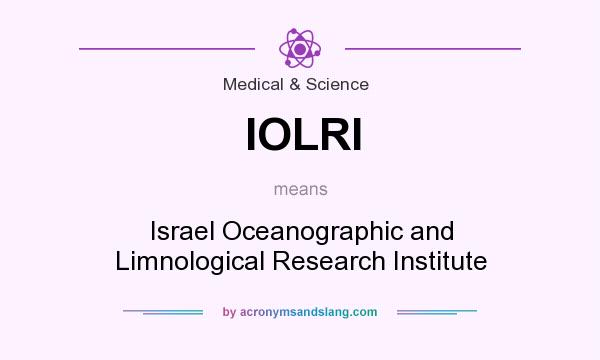 What does IOLRI mean? It stands for Israel Oceanographic and Limnological Research Institute