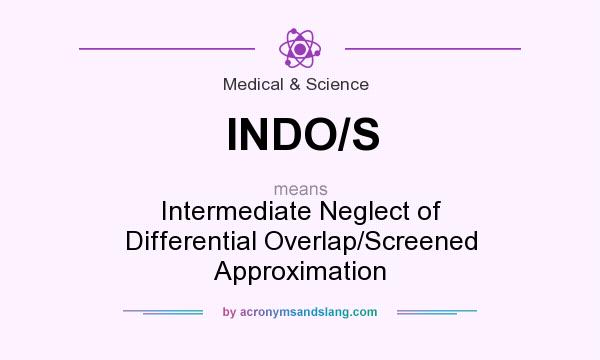 What does INDO/S mean? It stands for Intermediate Neglect of Differential Overlap/Screened Approximation
