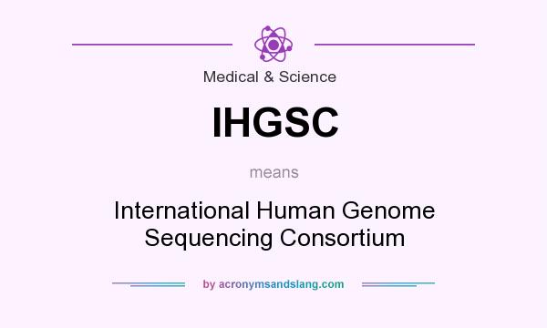 What does IHGSC mean? It stands for International Human Genome Sequencing Consortium