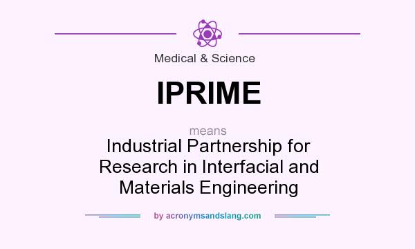 What does IPRIME mean? It stands for Industrial Partnership for Research in Interfacial and Materials Engineering