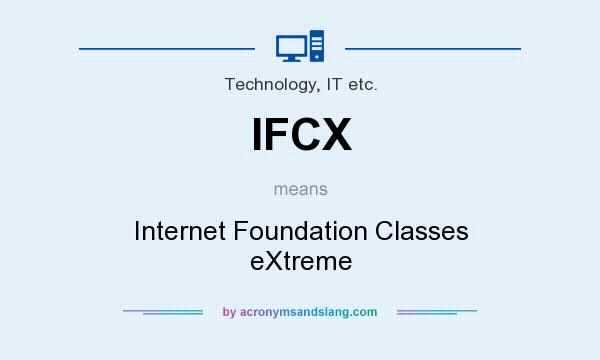 What does IFCX mean? It stands for Internet Foundation Classes eXtreme