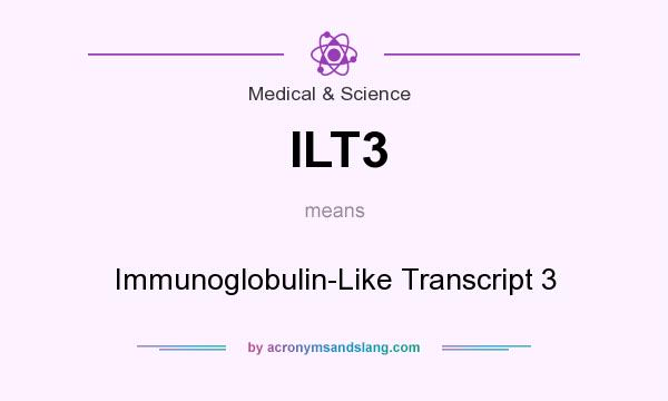What does ILT3 mean? It stands for Immunoglobulin-Like Transcript 3
