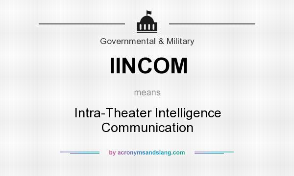 What does IINCOM mean? It stands for Intra-Theater Intelligence Communication
