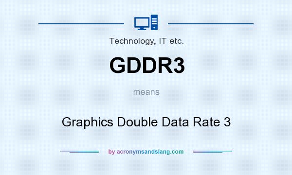 What does GDDR3 mean? It stands for Graphics Double Data Rate 3