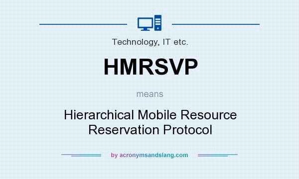 What does HMRSVP mean? It stands for Hierarchical Mobile Resource Reservation Protocol