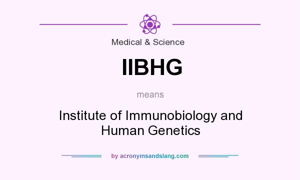 What does IIBHG mean? It stands for Institute of Immunobiology and Human Genetics