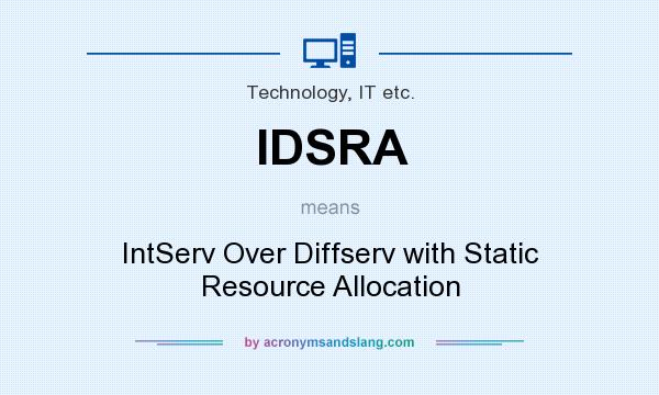 What does IDSRA mean? It stands for IntServ Over Diffserv with Static Resource Allocation