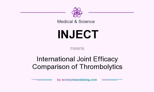 What does INJECT mean? It stands for International Joint Efficacy Comparison of Thrombolytics