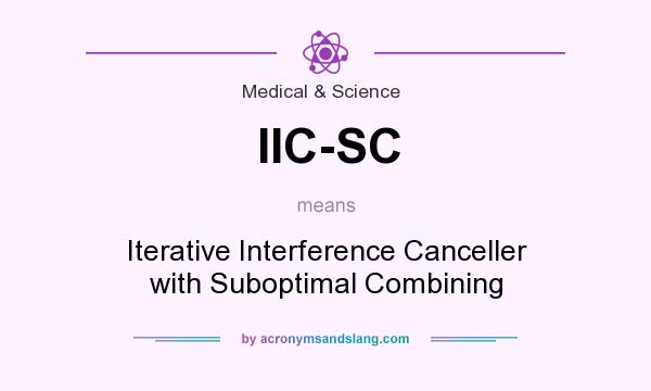 What does IIC-SC mean? It stands for Iterative Interference Canceller with Suboptimal Combining