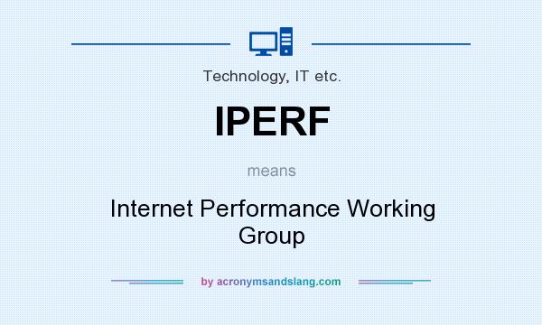 What does IPERF mean? It stands for Internet Performance Working Group