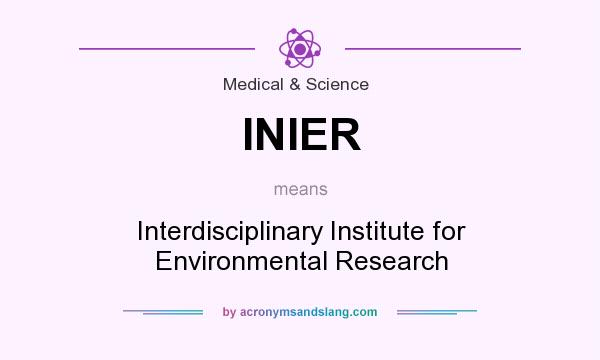 What does INIER mean? It stands for Interdisciplinary Institute for Environmental Research