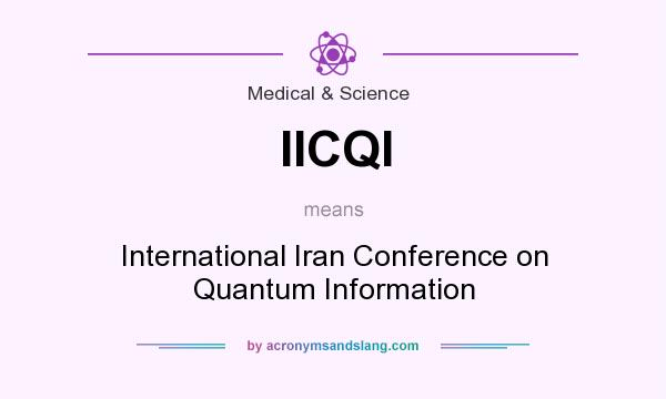 What does IICQI mean? It stands for International Iran Conference on Quantum Information