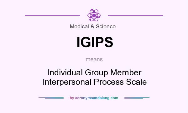 What does IGIPS mean? It stands for Individual Group Member Interpersonal Process Scale