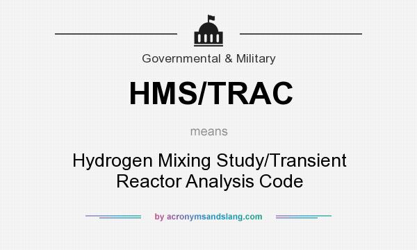 What does HMS/TRAC mean? It stands for Hydrogen Mixing Study/Transient Reactor Analysis Code