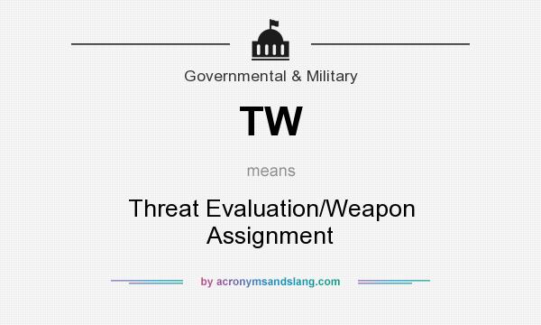 What does TW mean? It stands for Threat Evaluation/Weapon Assignment