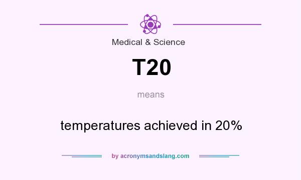 What does T20 mean? It stands for temperatures achieved in 20%