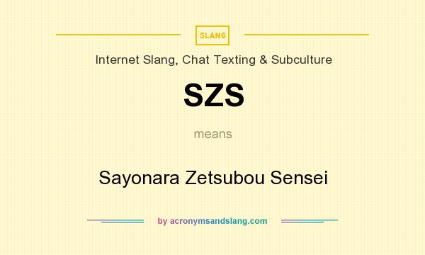 What does SZS mean? It stands for Sayonara Zetsubou Sensei
