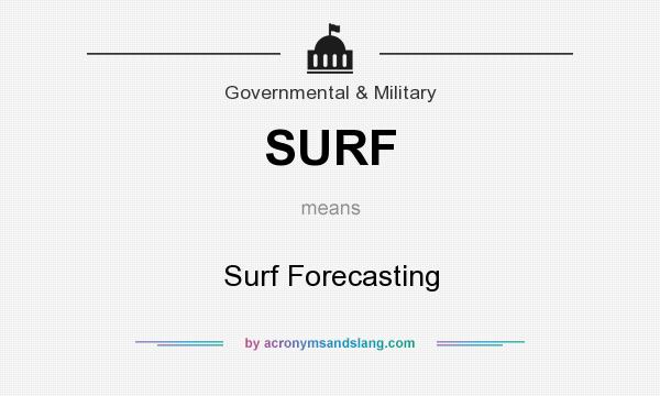 What does SURF mean? It stands for Surf Forecasting