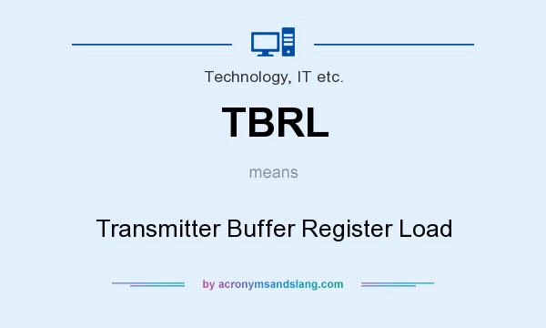 What does TBRL mean? It stands for Transmitter Buffer Register Load