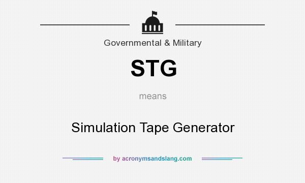 What does STG mean? It stands for Simulation Tape Generator