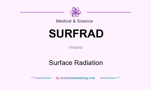 What does SURFRAD mean? It stands for Surface Radiation